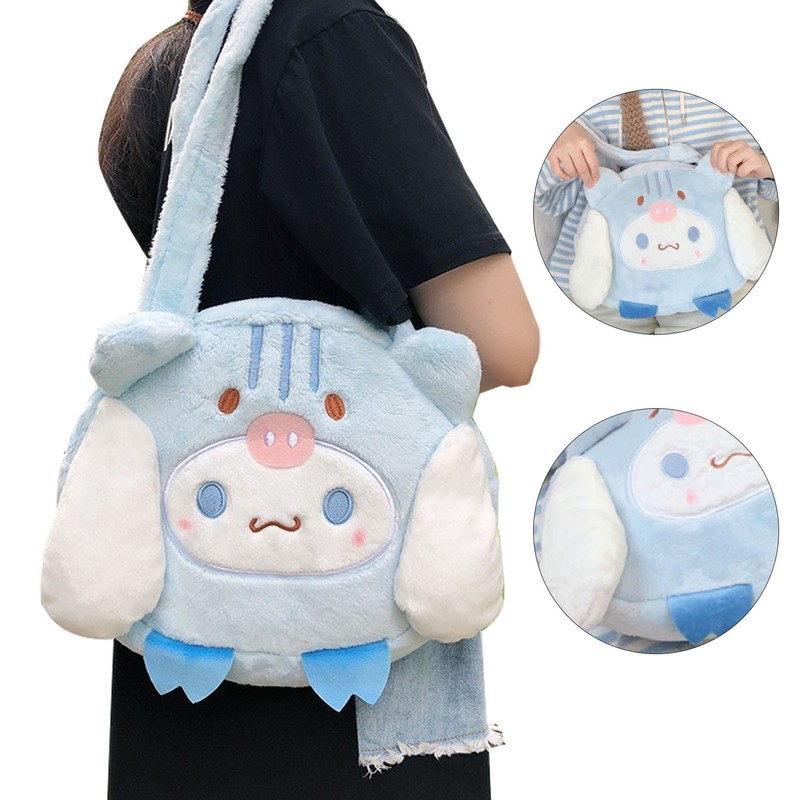 Autumn Winter Plush Underarm Bag Cute Soft Girls JK Uniform