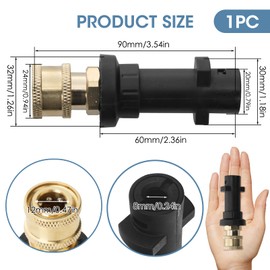 Quick Connect adapter for Compatible with Karcher K2 K3 K4 K5 K6 K7, 1/4 Female Quick Connect Adapter for Foam Cannons Nozzles, Universal High Pressure Washer Release Gun Adapters Conversion Fitting