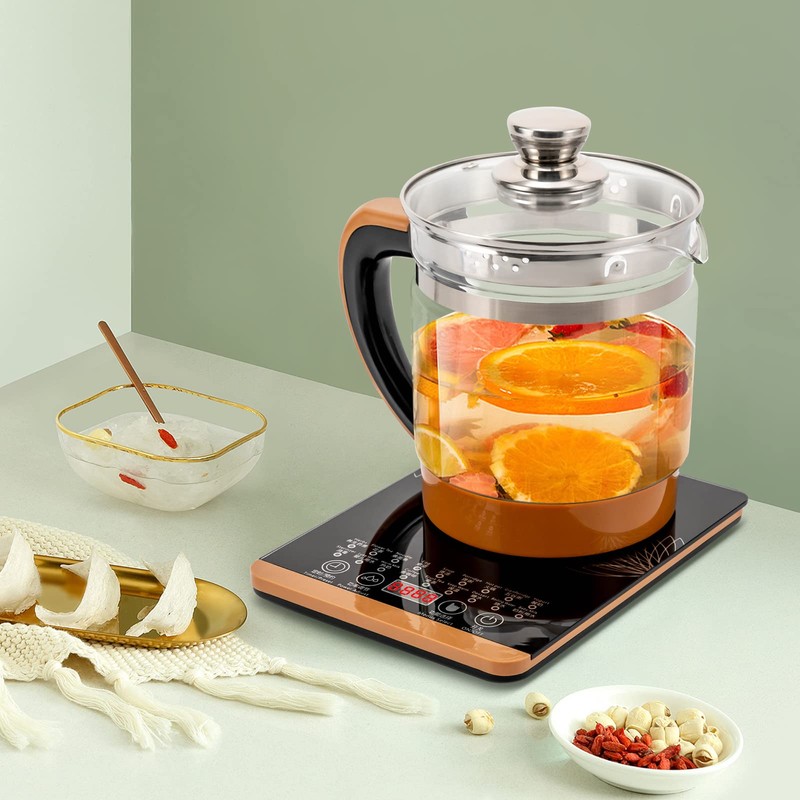 GXFCHYL 1.8L Electric Kettle 18 Menus Glass Kettle Tea Maker