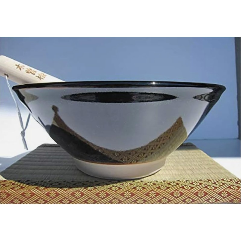 Made in Japan Mino Ware Ripple Ridge Mortar & Pestle