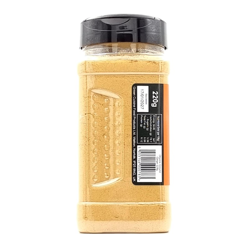 Organic Ginger Powder | 220g | Organic Ground Ginger |