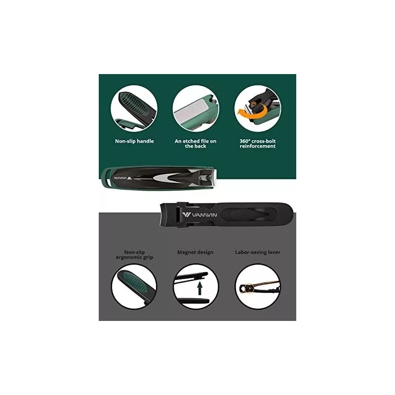 Vanwin Juego De Cortaúñas Vanwin, Paquete De 2, Cortaúñas Resistent