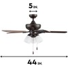 Portage Bay 51442 Miller Park Ceiling Fan, 44, Bronze