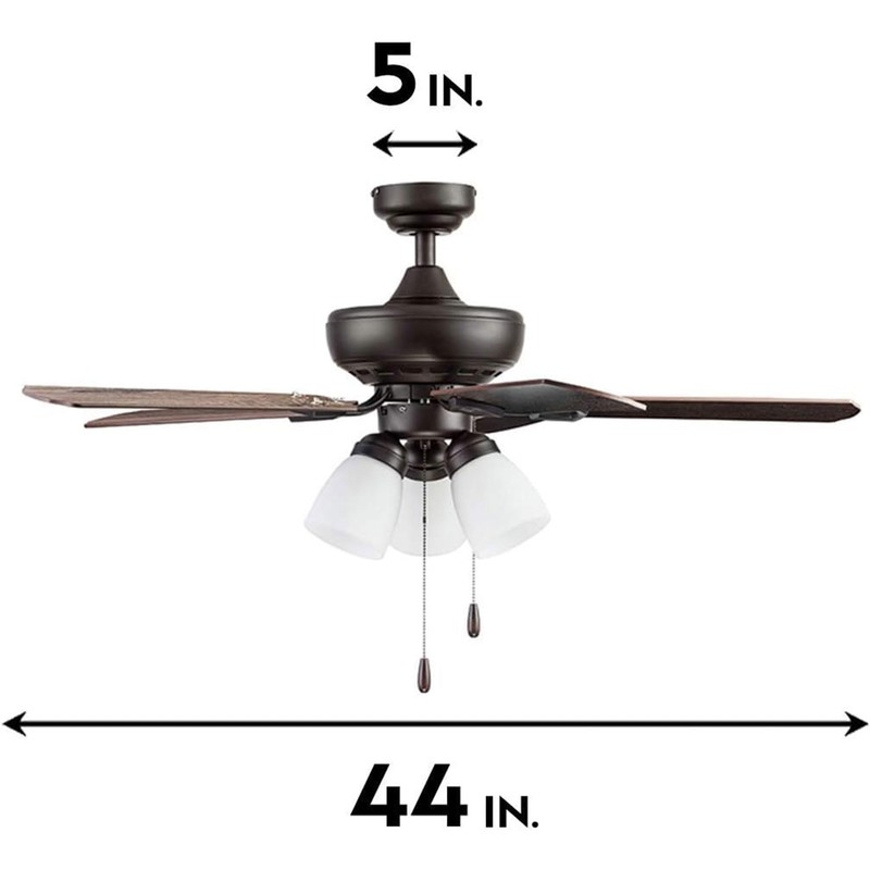 Portage Bay 51442 Miller Park Ceiling Fan, 44, Bronze