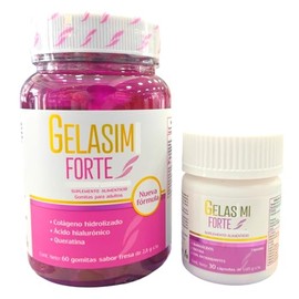 Gelasimi Forte Pack Gomitas  Cápsulas  Biotina, Colágeno, Queratina y Ácido Hialurónico  Cuidado de Cabello, Piel y Uñas  Antioxidantes y Aminoácidos 