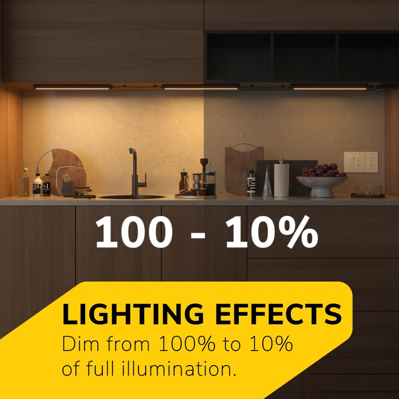 GETINLIGHT 12-inch Swivel LED Under Cabinet Lighting, 2 Color Levels,