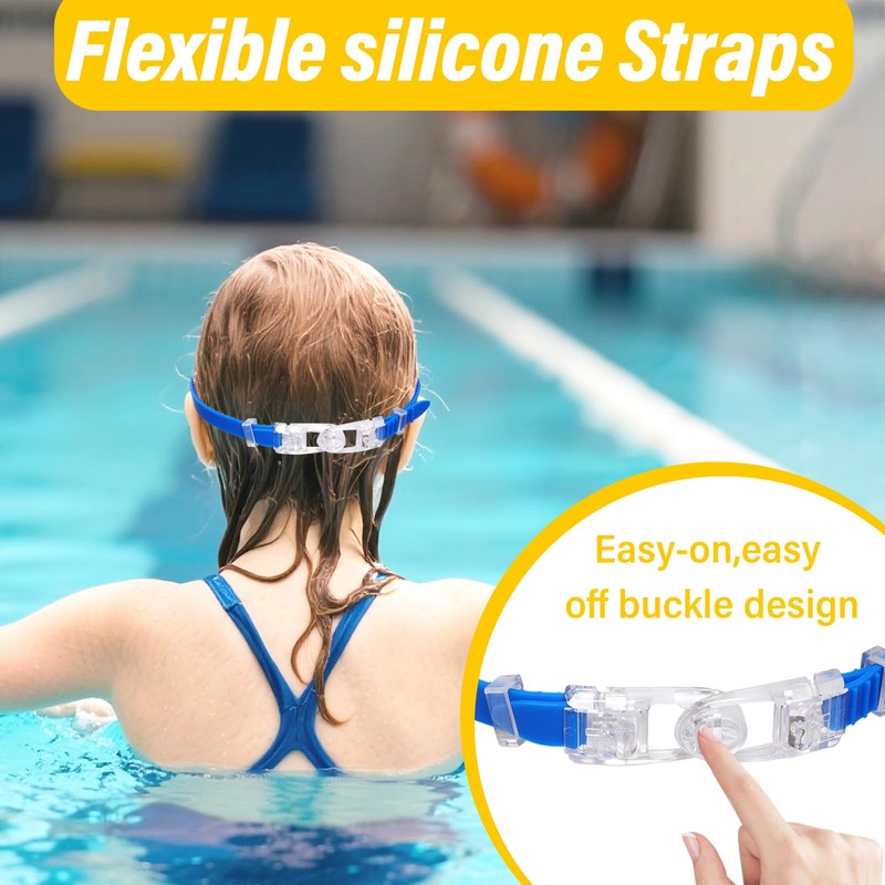 Hftjtsa 2 Pack Kids Swim Goggles Wide View Anti-Fog Pool