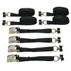 lukar 4 Pack L Track Tie Down Straps Ratchet, 1"