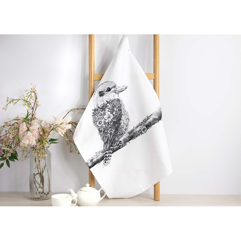 Maxwell & Williams Marini Ferlazzo Tea Towel with Kookaburra Design,