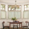 jinchan Striped Linen Kitchen Curtains 24 Inch Cafe Tier Curtains
