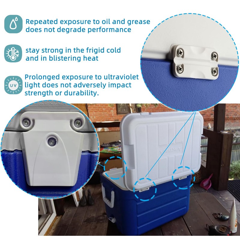 Cooler Hinge and Latch Replacement Kit for Igloo,Repair and Replace