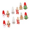 WOONEKY 12pcs Christmas Hair Clips Glitter Antler Tree Designs Festive