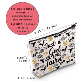 JNIAP Bookish Dragon Gift Dark Academia Dragon Cosmetic Bag Iron Flame Gift for Romantasy Fantasy Book Lover (Tairn)