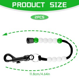 Lotsdonxia 2Pcs Golf Shot Counter Bracelets, Portable Stroke Score Trackers with Belt Clip, Nylon Bead Chain for Men, Women Kids Easy Golf Accessories for Games Practice