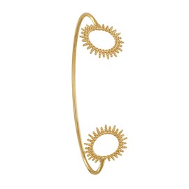 LES POULETTES BIJOUX - Gold Plated Bracelet Half Circlet Openwork Sun of Beads