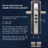 HEXIHER Solid Brass 30/35 Double Cylinder Cylinder Lock with 5
