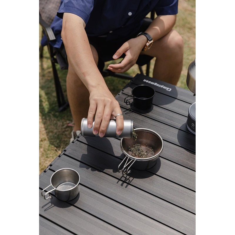 Camping Moon CC-51-H Camp Coffee Canister, 2 Tiers, CNC Cutting