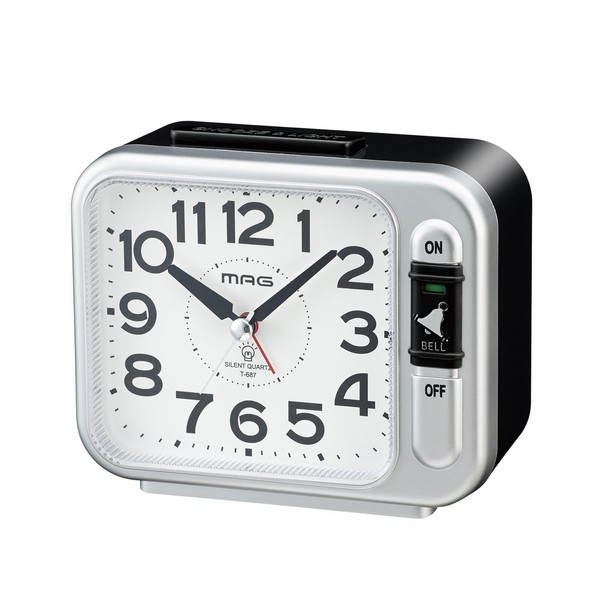 MAG T-687A SM-Z Noah Precision Alarm Clock, Analog, Silent, Continuous