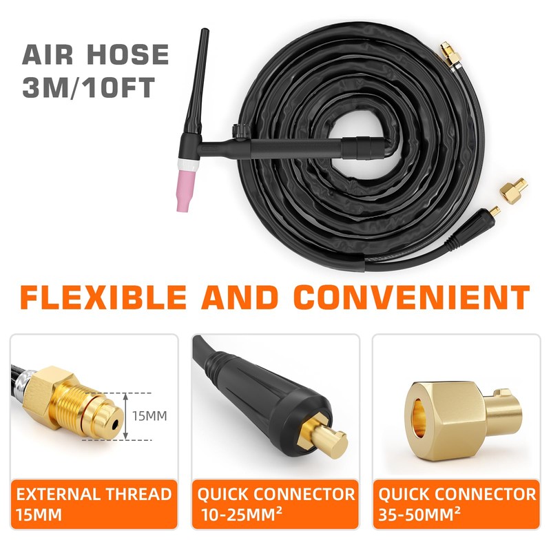 FEIFANKE TIG Welding Torch WP-17V Air-Cooled TIG Welding Torch with