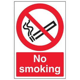 Prohibition No Smoking - No Smoking - 100 X 150mm Restickable Safety Sign