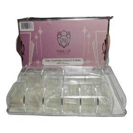 Nailux Caja De Típs Para Uñas Acrílicas Cristal