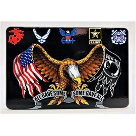 BilletVault POW MIA, All GAVE Some, Some GAVE All Billet Aluminum Trailer Hitch Cover 3x5-UV