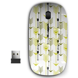 KAWAMOUSE 2.4G Ergonomic Portable USB Wireless Mouse for PC, Laptop, Computer, Notebook with Nano Receiver (Arrows)