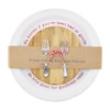Mud Pie Cheese Plate And Board Set, White, Wood Board: