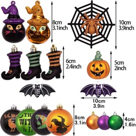 SVNVIOZ ハロウィン 飾り かぼちゃ 6cm ボールオーナメント 装飾 豪華 北欧 ハロウィーンボール パンプキン 小物 おしゃれ パーティー 置物 壁掛け 店舗 部屋 喫茶店 ホームデコレーション