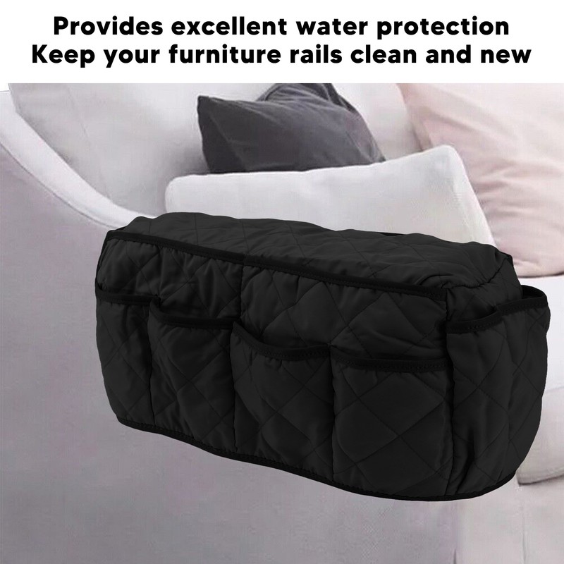 Arm Chair Bedside Storage Organizer Waterproof Pocket Sofa Arm Cover