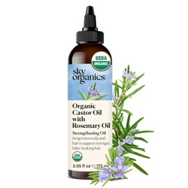Sky Organics Aceite de Ricino Org?nico Usda con Aceite de Romero