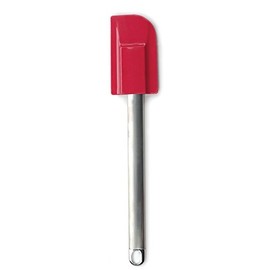 RSVP International Endurance Kitchen Tool Collection Silicone Spatula, Stainless Steel Handle, 10.25 x 2", Red