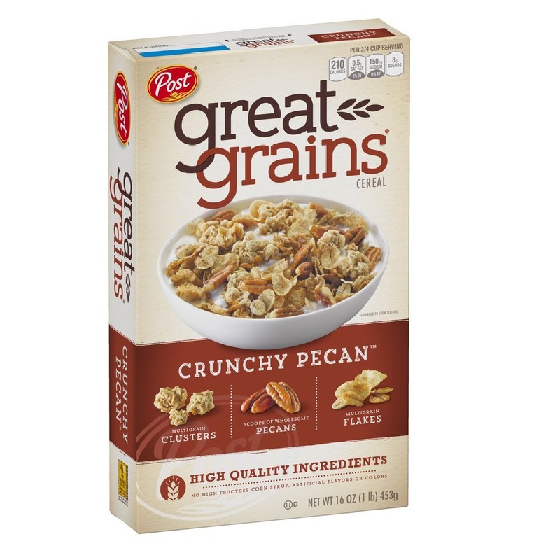Post Great Grains Crunchy Pecan Whole Grain Cereal, 16 Ounce,