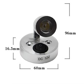 Cihely DC12V 3W RV Interior LED Spotlight Reading Light 3000-6500K Boat Bedside Seat 360°Swivel Wall Lights Fixtures with Switch for Car Trailer CamperMotorhome Yacht（Cold White 6000-6500K，Silver）