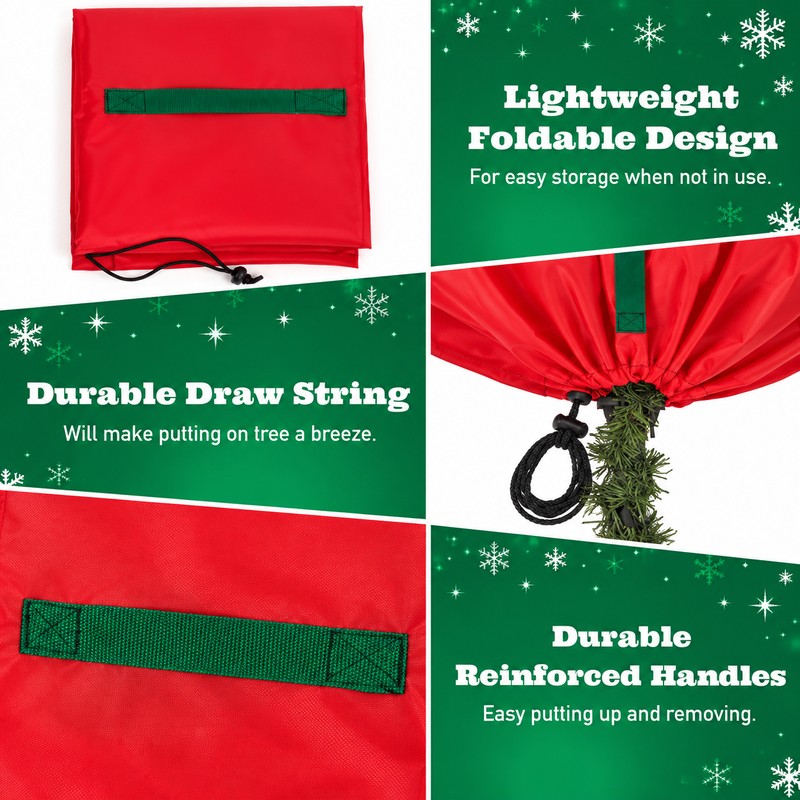 Red Upright Christmas Tree Storage Bag for Artificial Trees –