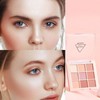 Pink Eyeshadow Palette, Matte Long Lasting Nude Brown White Eye
