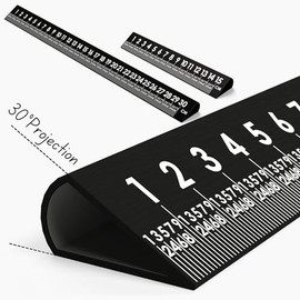 2-Pack 6 and 12 Inch Ruler 30° Precision Metal Ruler, High-Grade Laser-Engraved Aluminum Ruler for School, Office, Architects, Draftsman, and Engineers, Black