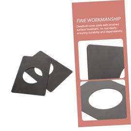 Gadpiparty Stainless Steel Door Repair Plate Heavy Duty Deadbolt Fixing Kit No Drill Door Strike Plate 2-Piece Set