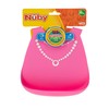 Nuby 3D Soft Silicone Bib with Scoop, BPA Free, 6+M,