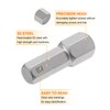sourcing map 5pcs H8 Hex Screwdriver Bit 1/4" Hex Shank