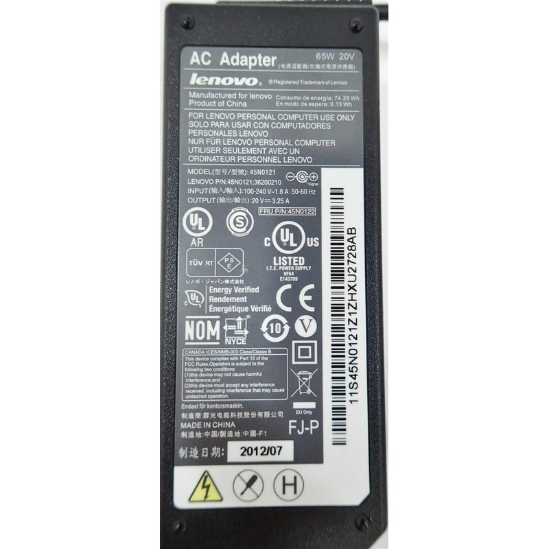 Lenovo Replacement Part Adaptr Delta65W20V2p 42T5282, Notebook, Indoor, 42T5282