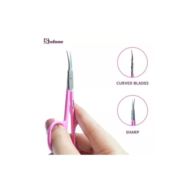 Stelone Tijeras Para Cutículas Stelone Premium, Juego Pequeño Y Curv