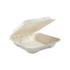 8" PrimeWare Sugarcane Clamshell Container/Case / 200ct