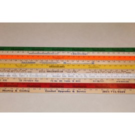 10 Yardstick Wood Wooden Ruler Lot Advertising Sign Color Art Craft Hobby
