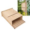 Wooden Bat House for Outdoors, 11.8in Roosting Double Chamber Box