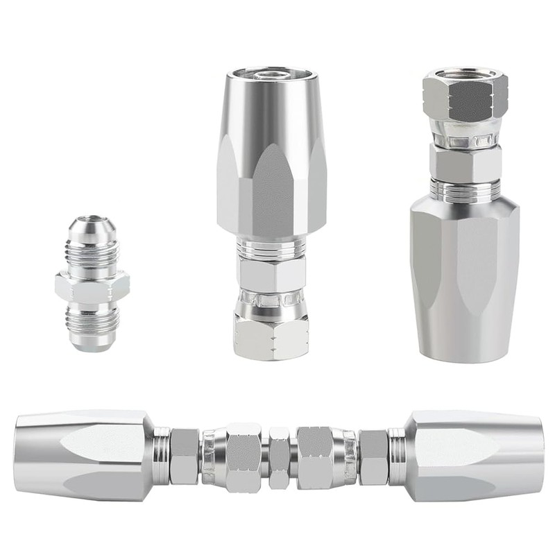 Peakloong 2PCS Reusable Hydraulic Fittings 1/4Inch ID Hydraulic Hose Field