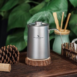 Boundless Voyage Ti3116D Titanium Teapot with Tea Infuser 13.8 fl oz (380 ml) Tea Coffee Pot, Chinese Tea Ceremony, Lightweight, Unbreakable, Stylish, Tea Set, Compact, Travel Tea Set, Portable Tea