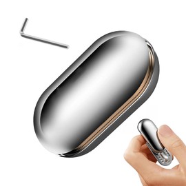 AQUILIVE Mechanical Egg, Metal Slider Gadget, Stress Relief, Comfortable Clicking, For Adults, Calm, Concentration, Goods (Silver)