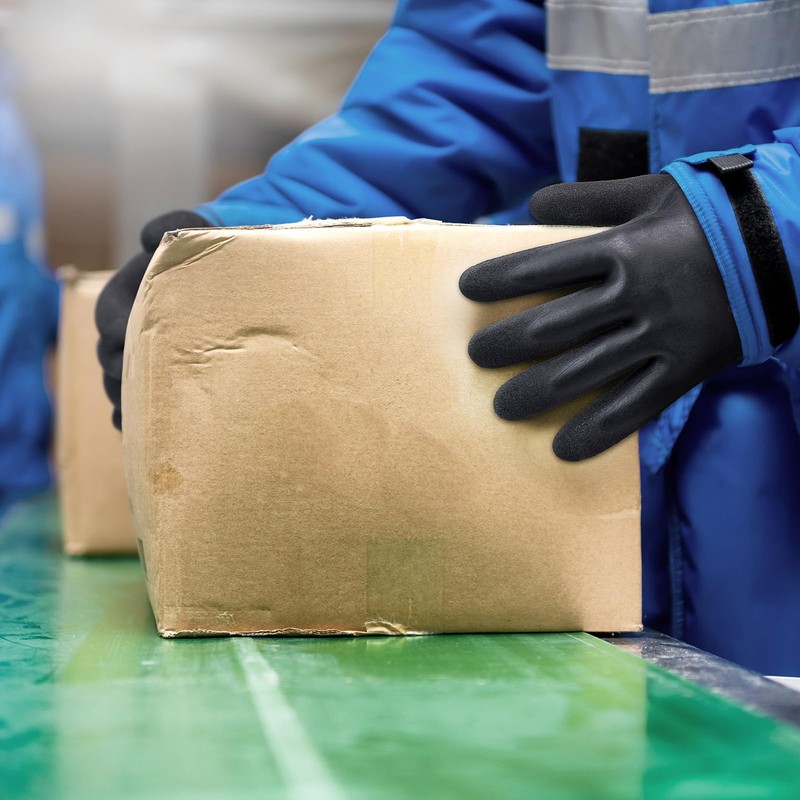 KAYGO Thermal Work Gloves, Waterproof, Lined, Cold-Resistant, Double Latex Coated,