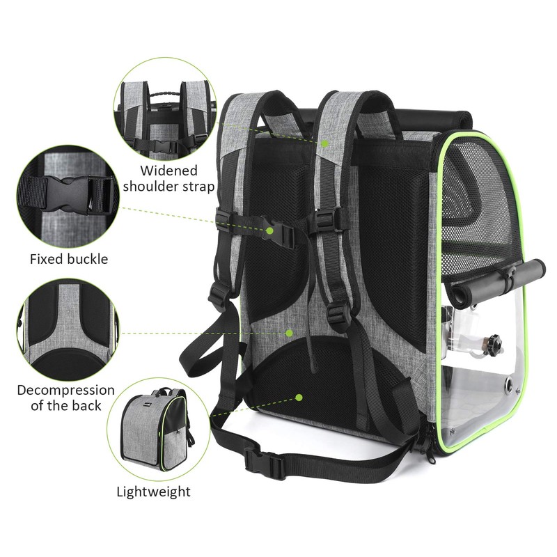 Pecute Bird Carrier Backpack, Parrots Bird Backpack with Visible Window,